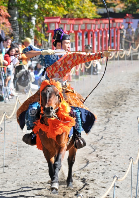 赤城神社例祭の流鏑馬